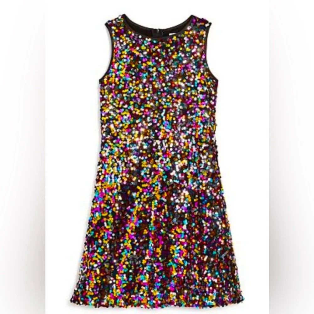NWT - Blush by US Angels Multi-Color Sequin Lined Dress in Girls Size 12